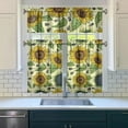 thumbnail image 3 of Countryside Floral Curtains 36 Inch - 3 Panel Rustic Farmhouse Set with Vintage Botanical Print, Boho Chic Rod Pocket Design for Kitchen Windows, 3 of 6
