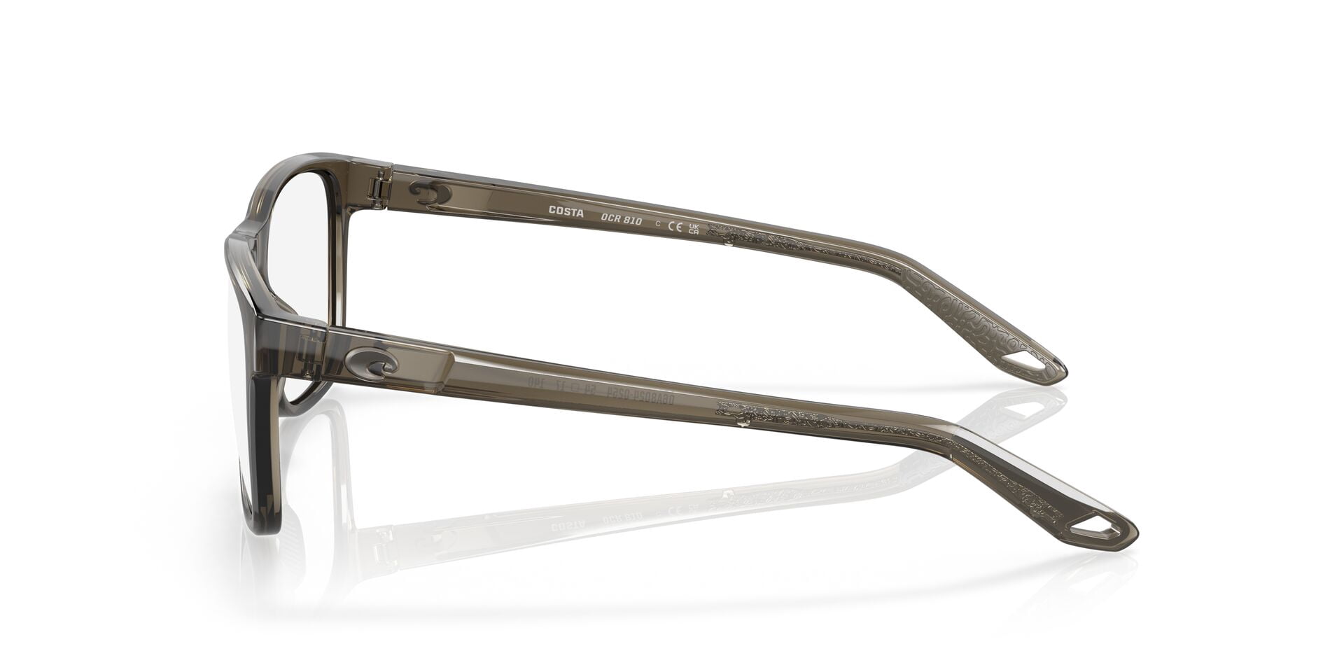 Costa Del Mar Unisex Size 54 OCR 810 Optical Eyeglasses, Taupe Crystal/Demo Lens