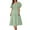 c01Green, variant on LNWUY Womens Summer Solid Color Casual Dress 2025 Smocked Ruffle Flutter Short Sleeve Square Neck Flowy Tiered Midi Sundress Blue S