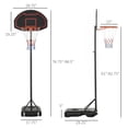 thumbnail image 5 of SONGMY Portable Basketball Hoop Stand, Height-Adjustable Basketball System with 29'' Backboard and Wheels for Indoor and Outdoor Use, 5 of 9