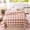 Orange, variant on NWOKYZGH Cotton Plaid Comforter Quilt, Farmhouse Grid Plaid Comforter Bedding Quilt for All Seasons, Classic Gingham Pattern Print Soft Microfiber Quilt, 59 x 78 Inch