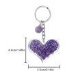 thumbnail image 4 of 3PCS Acrylic Love Key Chain Peach Heart Keyring Keychain Jewelry Gift Shining Bag Pendant Accessory, 4 of 6