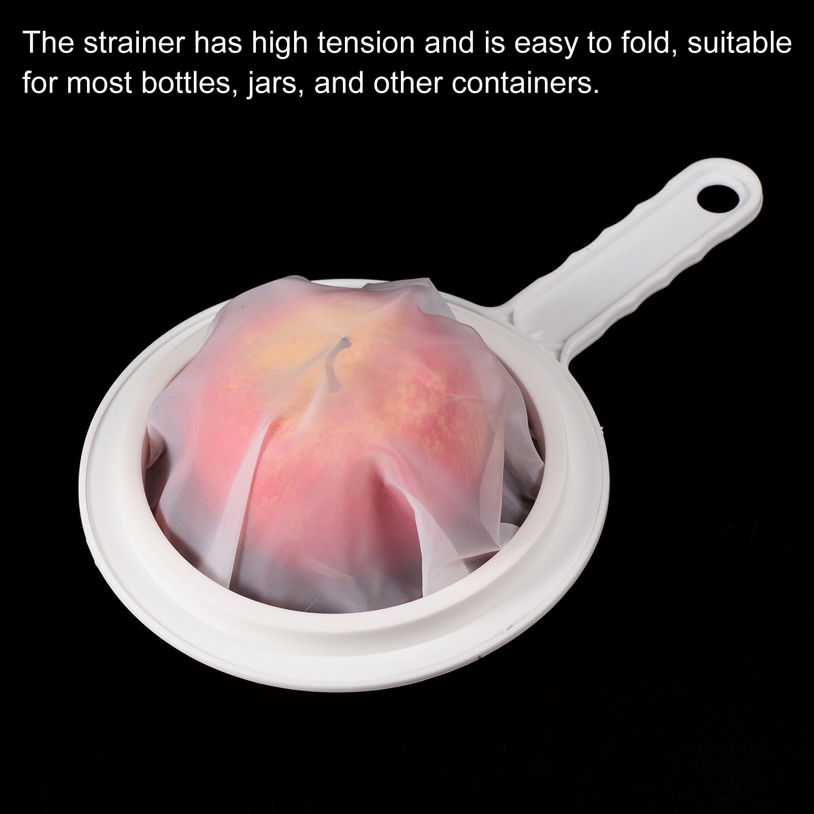 Unique Bargains Food Filter Strainer Fine Mesh Sieve Strainers with Handle White 300 Mesh