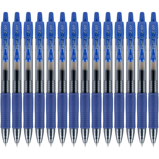 Bolígrafos de gel Pilot G2 Premium de punta fina, 0,7 mm, azul x14