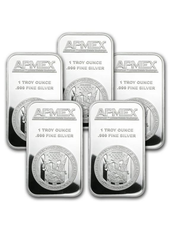 1 oz Silver Bar - APMEX (Lot of 5 Bars) - Walmart