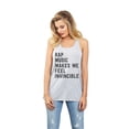 thumbnail image 2 of Thread Tank Rap Music Invincible Women's Sleeveless Flowy Racerback Tank Top Sport Grey 2X-Large, 2 of 5