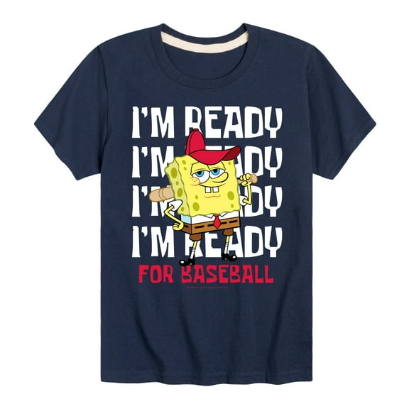 SpongeBob SquarePants - Ready For Baseball - Toddler And Youth Short Sleeve Graphic T-Shirt