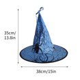 thumbnail image 3 of TERGAYEE Halloween Witch Hat Hanging Ornament,Wall Decoration Party Supplies, spider and web, Prom Decor, Kids Adult Party Prom Dress Up Witch Hat, Halloween Decor, 3 of 7