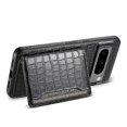 thumbnail image 3 of Compatible For Google Pixel 8 Pro Kickstand Case Card Holder Phone Cover Crocodile Texture, 3 of 5