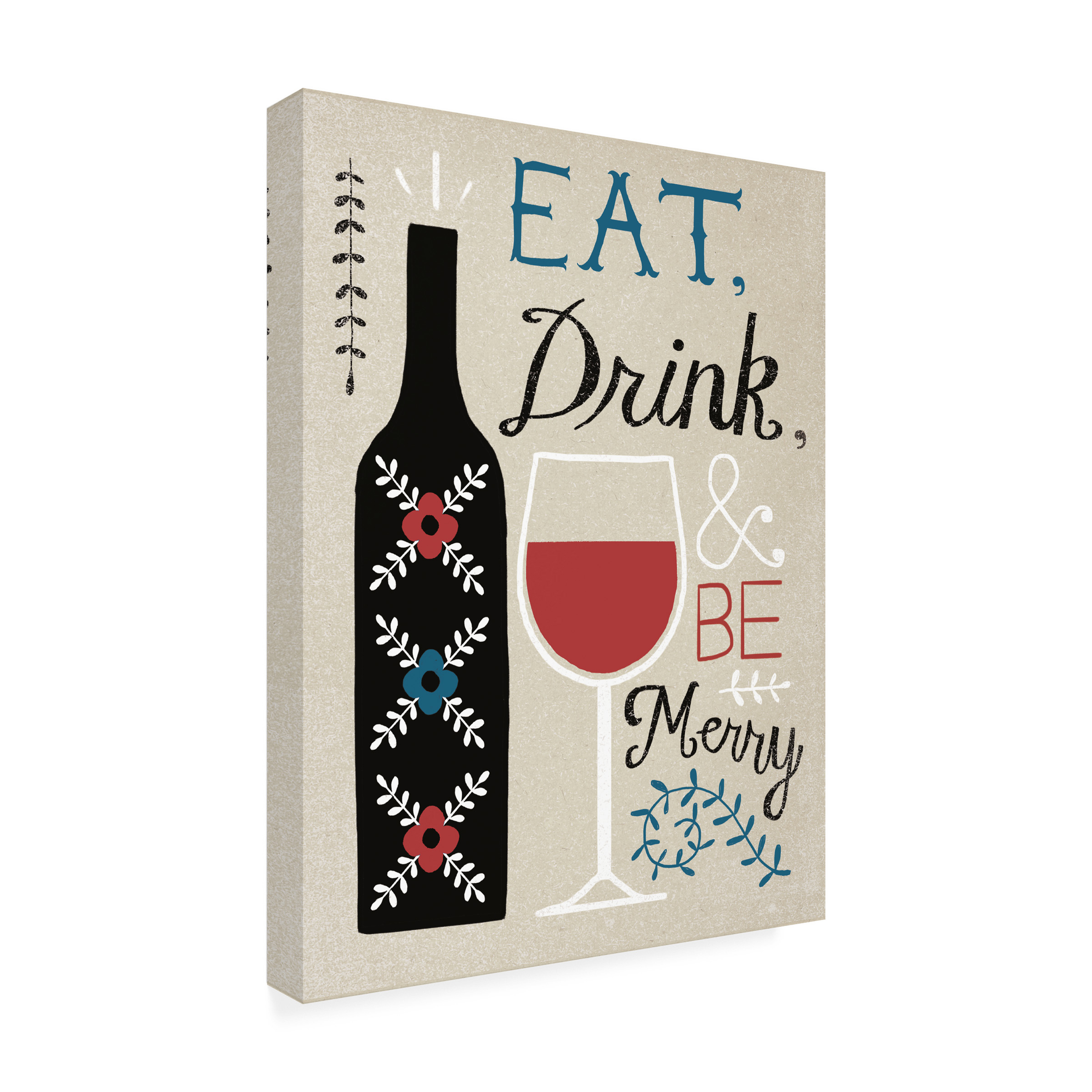 Trademark Fine Art 'Eat Drink and Be Merry' Canvas Art by Oliver Towne