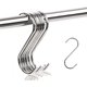 thumbnail image 1 of S-Hooks [10 Pcs], S-Shape Metal Hooks, Multi-Function Hook, for Kitchen, Bathroom, Bedroom and Office(Silver), 1 of 4