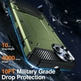 thumbnail image 6 of iPhone 11 Case with Build-in Kickstand, Heavy Duty Protection Shockproof Anti-Scratch Rugged Protective Durable Case Hard Cover,Armygreen, 6 of 7