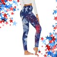 thumbnail image 2 of Gibobby Leggings Termicos Pantalones yoga ajustados para mujer Leggings con estampado del Día la Independencia（Azul， M), 2 of 4