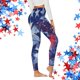 thumbnail image 2 of Gibobby Leggings Termicos Pantalones yoga ajustados para mujer Leggings con estampado del Día la Independencia（Azul， XXL), 2 of 4