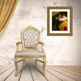 thumbnail image 3 of Gentileschi, Orazio 12x14 Gold Ornate Wood Framed with Double Matting Museum Art Print Titled - The Lute Player, 3 of 4