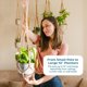 thumbnail image 5 of Juego de 6 ganchos para plantas de macramé – soporte para plantas boho con 12 ganchos de techo negro, 5 of 7