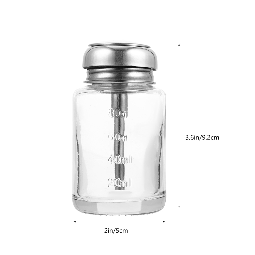 QIFULL 2Pcs Transparent Travel Bottles Refillable Press Liquid Dispensers for Home Use