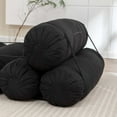 thumbnail image 6 of Miniyam 76" x 50" Black Floor Sofa with Adjustable Straps Bean Bag Lounger for Living Room, Bedroom, 6 of 11