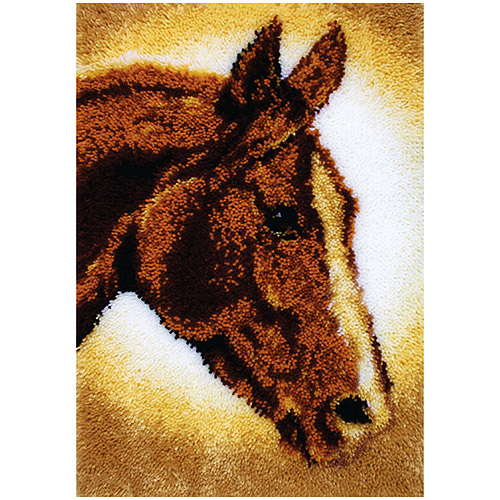 Caron Classics LatchHooked Rug Kit, Horse 20" x 30"