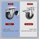 thumbnail image 5 of Ruedas para transporte de muebles de 75 mm, ruedas para equipos de 4 piezas, 2 ruedas giratorias + 2 ruedas giratorias con freno, giro de 360 ​​grados, capacidad de carga 200 kg Hy, 5 of 5