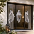 thumbnail image 6 of PYURTEP Halloween Decorations Window Clings 3Pcs, Reusable Large White Ghost Decal, Removable Glass Stickers for Home Window, Mirror Halloween Decor, 6 of 6