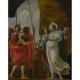 thumbnail image 3 of Workshop of Simon Vouet 20x24 Black Modern Framed Museum Art Print Titled - Helene Offering Menelas the Potion of Queen Polydamne (1650), 3 of 5