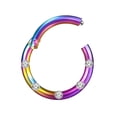 thumbnail image 2 of Illusion Piercing Septum Clicker Segmento Nariz De Oreja Acero Inoxidable 16G, 2 of 8