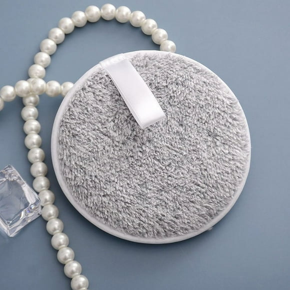 Nvzi Almohadillas desmaquillantes reutilizables - 10 piezas de paños desmaquillantes reutilizables - Almohadillas faciales reutilizables, borrador de maquillaje para todo tipo de piel, gris, A08