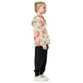 thumbnail image 5 of Kids' Hooded Pullover Sweatshirt Casual Tops Long Sleeve Print Hoodies Pocket Pale Pink Peach's Pattern, 5 of 9