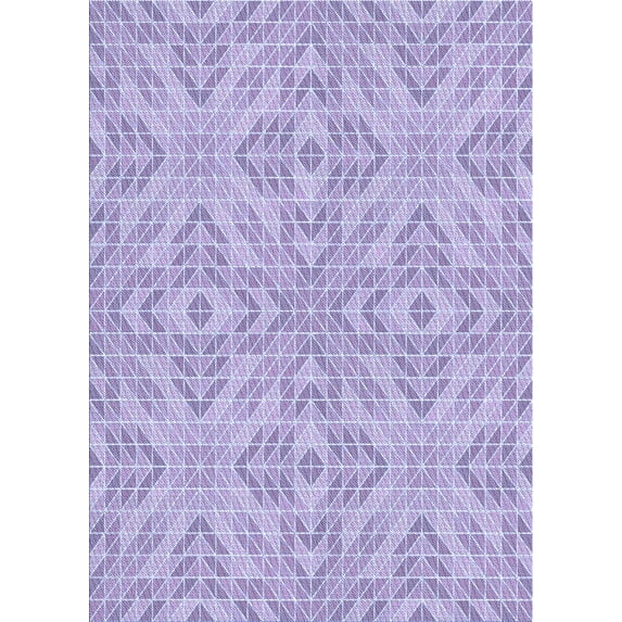 Ahgly Company Machine Washable Indoor Rectangle Transitional Purple Area Rugs, 5' x 7'