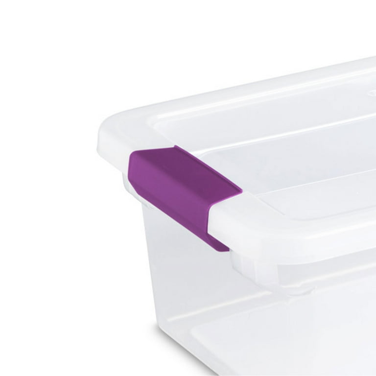 Sterilite 15 Quart Plastic Stackable Storage Container Tote with Lid 36 Pack