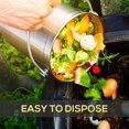 thumbnail image 4 of Bac à Compost, Bac en Acier Inoxydable pour Comptoir de Cuisine, Seau à Compost de 1,3 Gallon, Seau à Compost avec Couvercle, Inclut 1 Filtre à Charbon de Rechange, Argent, 4 of 6