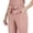 Solid Color, variant on Miqool 2 Piece Workwear Set for Women V Neck Soft Raw Hem Short Sleeve Shirts Drawstring Wide Leg Pants Scrub Set with Pockets