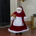 thumbnail image 2 of Northlight 24" Traditional Mrs Claus with Braided Hair and Gifts Christmas Figure, 2 of 5