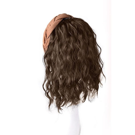 Heat Resistant Fiber Headband Integrated Wig for Quick Hairstyle Change, Adding Volume and Length, Suitable for Various Hairstyles