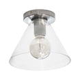 thumbnail image 2 of RSW-91FH-SC-CLR-Dainolite-Roswell - 1 Light Flush Mount with Clear Glass-Satin Chrome Finish, 2 of 3