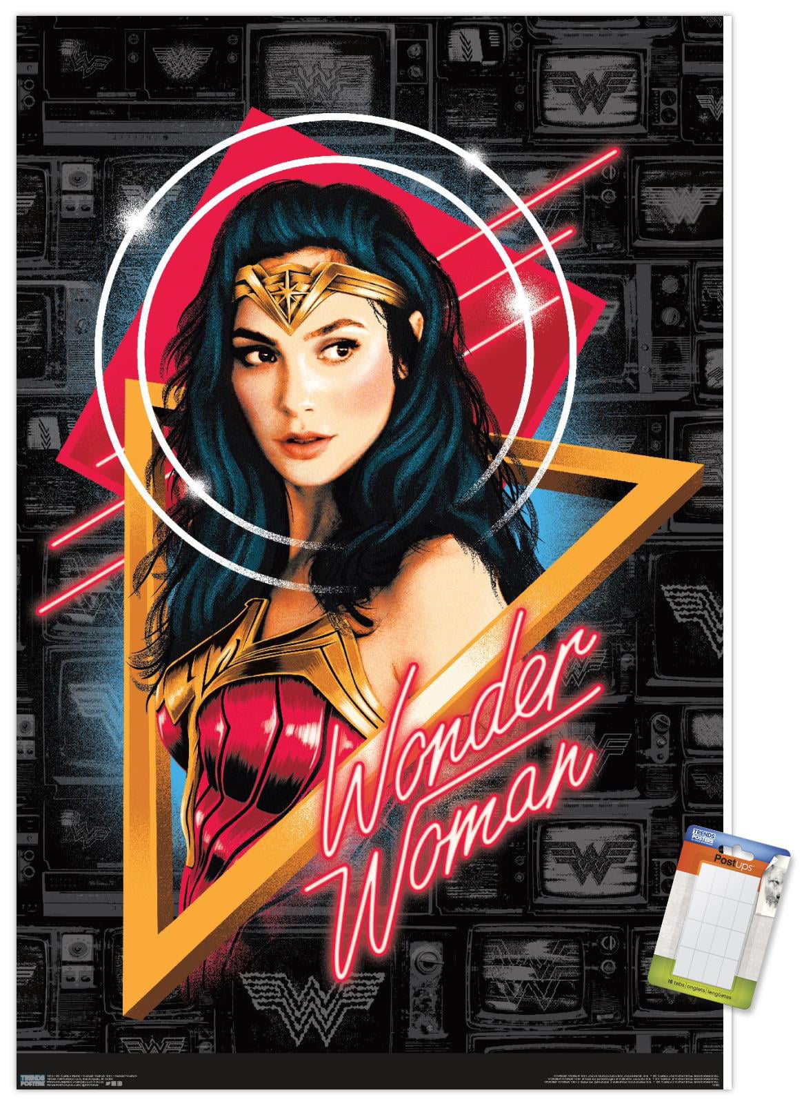 Print 1984 WW84Retro Comic Wonder Woman Character Badge MOVIE Poster 