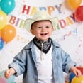 thumbnail image 2 of Childrens Bucket Hat 4-9 Years Childrens Brown Trimmed Cowboy Hat Western Cowboy Hat Brown Cowboy Hat Summer Kids Beach Hats, 2 of 6