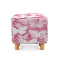 thumbnail image 2 of SCRAWLGOD Pink Butterfly Pattern Ottoman Slipcover Square Machine Washable Stretch Storage Ottoman Covers Removable Footrest Stool Cover Protector for Dogs Pets, 2 of 7