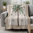 thumbnail image 2 of Palm Trees Blanket Soft Cozy Warm Throw Blanket for Couch, Plush Fuzzy Flannel Fleece Blankets for Sofa, Brown Tropical Plants Summer Green Bed Blankets Lightweight Gifts for Women, 50"x60", 2 of 9