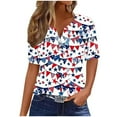 thumbnail image 2 of Patriotic Usa Flag Shirts,My Account History Purchased Online,Cadancy Dressy Summer Tops for Women Plus Size 3X,Cute Clothes Trendy 2025 Blouses Casual,Blue Stripe Shirt ,De Mujer Para,Multicolor 3X, 2 of 5