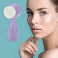 thumbnail image 2 of Unique Bargains 1 Pc Soft Silicone Synthetic Fiber Wool Cleansing Brush Cat's Paw Purple 4.45"x1.69", 2 of 4