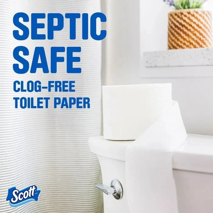 CIRCLE- 4 Pack- ( 4X4) Total 16 Rolls Scott Comfort Plus Toilet Paper Rolls Tissue Paper