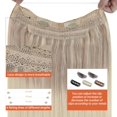 thumbnail image 3 of Extensiones de cabello humano real y brillante, 50-55 cm, rubio ceniza, 3 of 9