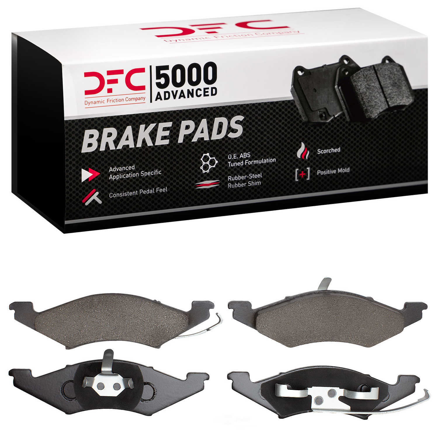 Dynamic Friction Company 1551-0257-00 DFC 5000 Advanced Brake Pads - Semi Metallic - OE Equivalent