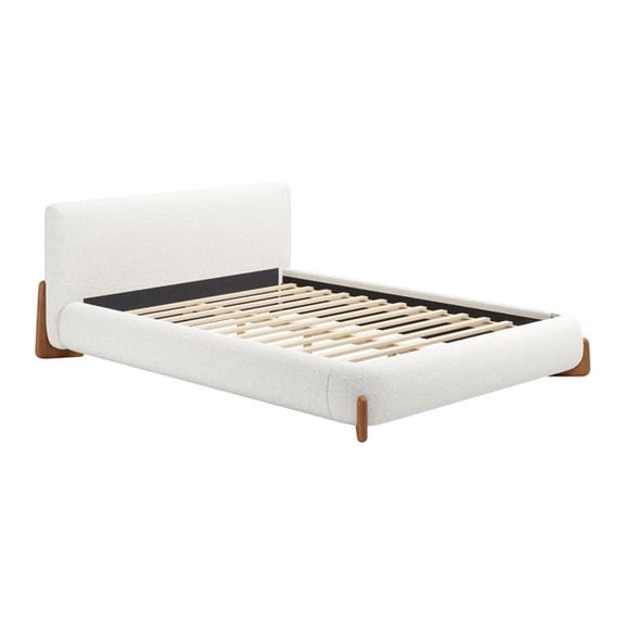 Baris Queen Bed Ivory