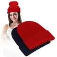 thumbnail image 5 of 2pcs Children Girl Winter Hats Beanies Knitted Solid Cute Hat Warm Casual Cap, 5 of 7