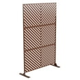 thumbnail image 1 of Elevens Decorative Privacy Screen Outdoor Divider with Stand Metal Corten Steel 76" x 47.2" x 15.7" Brown, 1 of 5