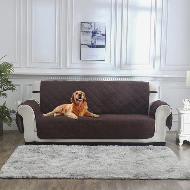 CHOK Liquidation Housse de Canapé Réversible pour Coussin Canapé Housse pour Chiens Résistante à l'Eau Protecteur de Meubles avec Bâtons en Mousse Sangles Élastiques pour Chats