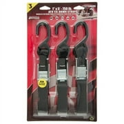 HQ POWERSPORTS 06300 ATV Tie Down Straps 1" x 5' 750 lb Cam Buckle (Set of 3)